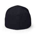 Back view of the dark navy Super Intelligence cap, showing its closed-back design and six-panel crown.